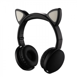 Cat Ear Bluetooth Headphone Headset with Built in Mic, LED Luminous Light, Foldable, 3.5mm Aux In for Adults Children Home School (Black) Cat Ear Bluetooth Headphone Headset with Built in Mic, LED Luminous Light, Foldable, 3.5mm Aux In for Adults Children Home School (Black)